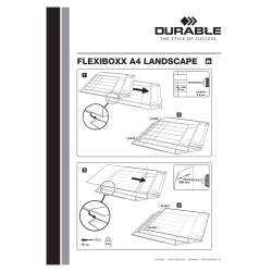 Frontplatta Durable Flexiboxx A4 Stående Transp.