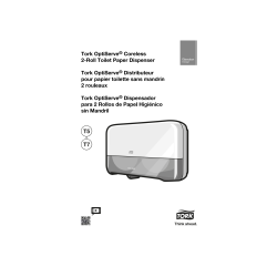 Tork T7 Dispenser Toalettpapper u/hylsa Dual Svart
