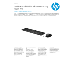 HP 650 trådlöst tangentbord och mus | Svart
