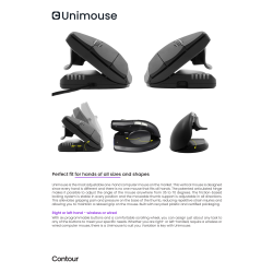 Contour Unimouse, vänster hand, trådlös