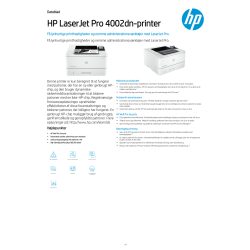 HP LaserJet Pro 4002dn A4 svartvit laserskrivare