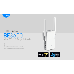 CUDY Wi-Fi Repeater RE3600, WF7, BE3600