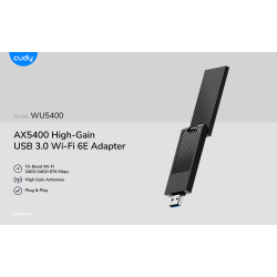 CUDY Adapter USB WU5400, WF6, AX5400; Tri-Band