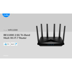 CUDY Wi-Fi Router WR11000, WF7, BE11000, Tri-Band