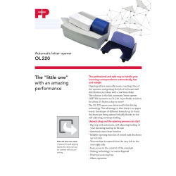 Häftapparat Systemform autom. brevöppnare - OL 220