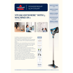 BISSELL Ångtvätt, 3-i-1-funktionalitet