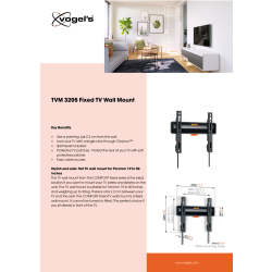 Vogel's TV-väggfäste, svart - TVM 3295