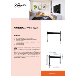 Vogel's TV-väggfäste, svart - TVM 3605