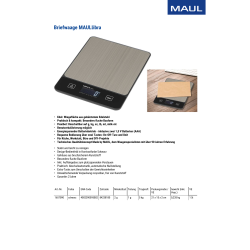 Maul Brevvåg, 5000 g, batteri - MAULibra