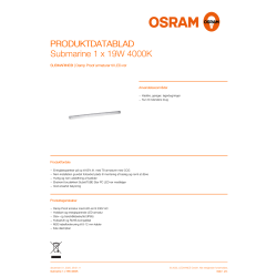 Osram LED-armatur, Submarine - 19W, 4000K