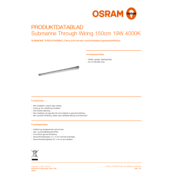 Osram LED-armatur, Submarine genomkopplad - 19W