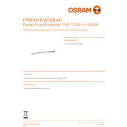 Osram LED-armatur, Damp Proof Essential - 15W