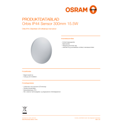 Osram LED-vägglampa. 15,5 W - Orbis