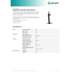eSTUFF Ergonomisk Skärmhållare - för skrivbord