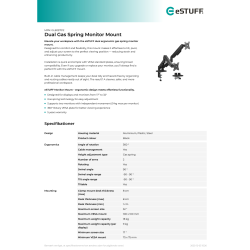 eStuff dubbel skärmhållare - för skrivbord