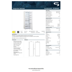 Scandomestic Integrerad kylskåp - RFI304WD