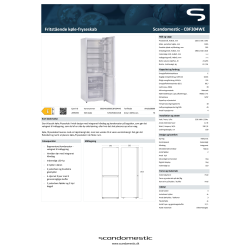 Scandomestic Kylskåp/Frys - CBF304WE