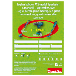 Makita PT2 tilbudsformular