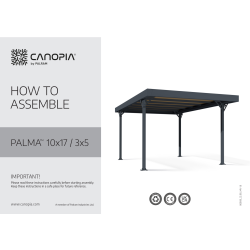 Montagevejledning - Palram - Canopia Palma carport 5000, antracitgrå