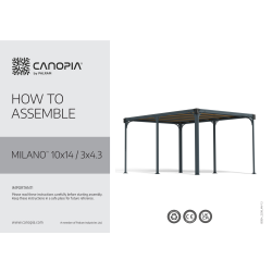 Montagevejledning - Palram - Canopia Milano pavillon 4300, grå