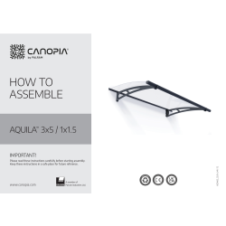 Montagevejledning - Palram Canopia Aquila 1500 røg grå dørbaldakin
