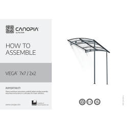 Montagevejledning - Palram Canopia Vega 2000 baldak./terrasseoverdæk.