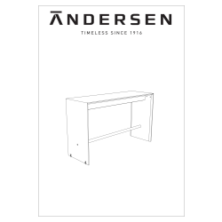 Andersen högbord 180x60x93 cm | Vit laminat / ek