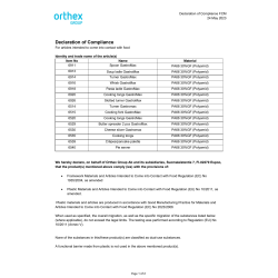 Declaration of compliance