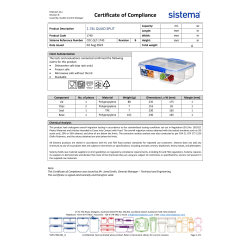 Sistema Quad Split matlåda, 1,7 liter