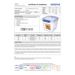 Sistema Klip It+ Square matlåda, 2,2 L