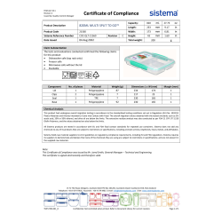 Sistema Multi Split To Go matlåda, 820 ml, blågrön