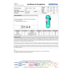 Sistema Tritan Swift vattenflaska, 600 ml, svart