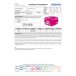 Sistema Lunch Cube matlåda, 1,4 liter, Rosa