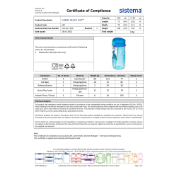 Sistema Tritan QuickFlip vattenflaska, 520 ml, blå