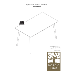 NordicLine Kantinbord, ek, 140x80 cm