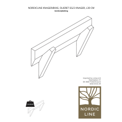 NordicLine Knopplist, oljad ek/2 knoppar, L30 cm