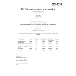Overensstemmelseserklæring Fødevarekontaktmaterialer