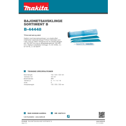 Makita Bajonettsågbsetsats i ask, 6 st.