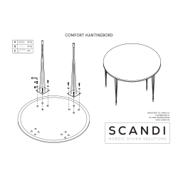 Samlevejledning - Comfort Kantinebord Ø100