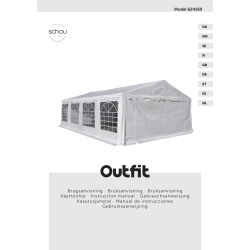 Lyxigt partytält 5x8 m, 42 personer, PVC, vit