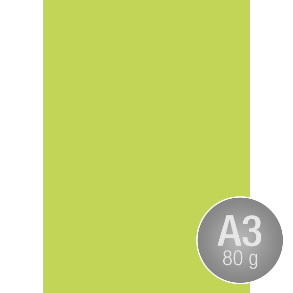 Image Coloraction A3, 80g, 500ark, limegrøn