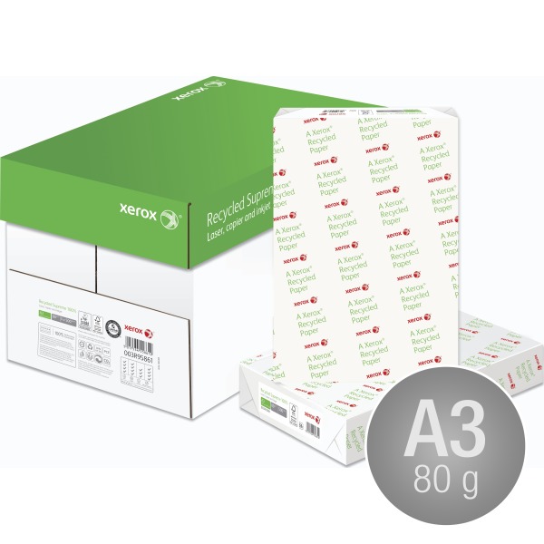Xerox Recycled Supreme 100%, A3/80g/500 ark