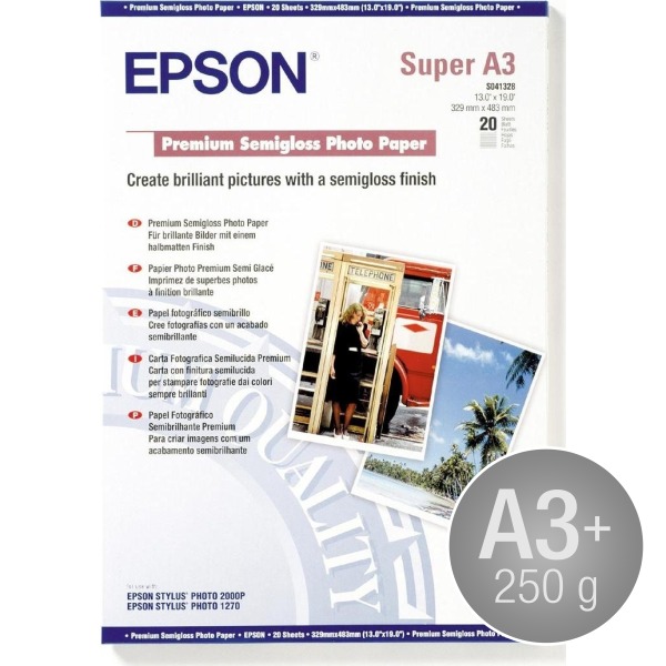 Epson C13S041328 semigloss A3+ / 250 g / 20 st ark