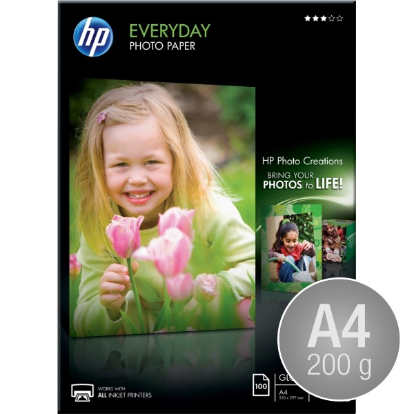 HP Q2510A blank inkjetfoto, A4/200g/100ark