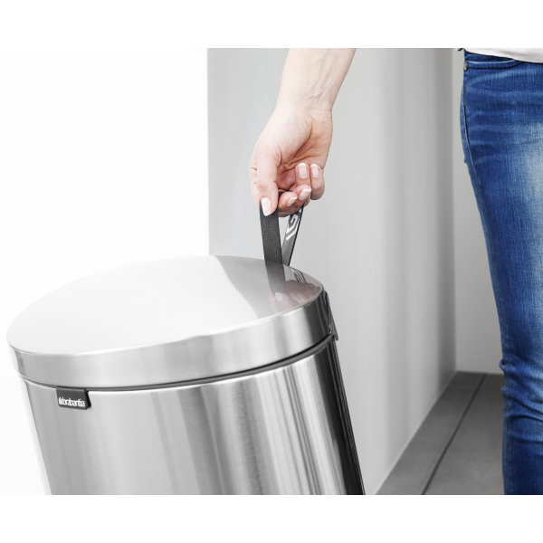 Brabantia Flatback Pedalspand 40 liter, mat stål