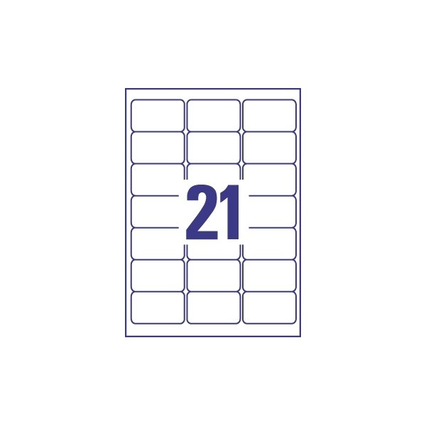 Budget Multietikett, 63,5 x 38,1 mm