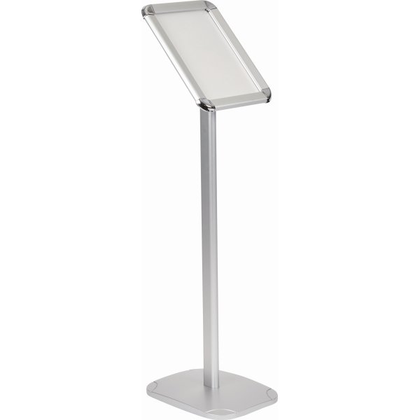 Skylthållare på stativ, Clip-on-ram, A4, aluminium
