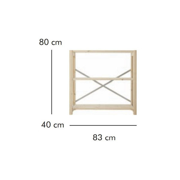 ABC förvaringshylla HxBxD: 80x83x40 cm, natur