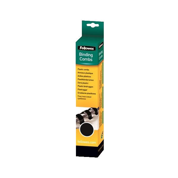 Spiralrygg Fellowes A4 Plast 21 ringar 8 mm Svart