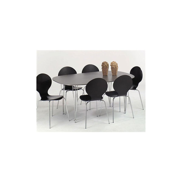 Comfort matsalsbord svart, med utdrag